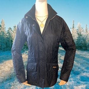 Barbour Black Fleece lined Jacket - US8
